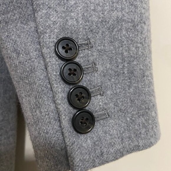 J.Crew Regent Topcoat Coat Double Serge Wool Light Heather Gray Size 10 - Picture 8 of 16